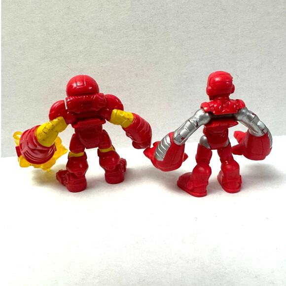Iron Man Power Up Figures Super Hero Squad Set Lot of 2 Playskool Marvel Toys - Picture 2 of 8